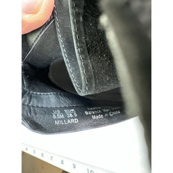 Sam Edelman Women 8.5M Millard Black Suede Lace Up/Suede Zip Ankle Booties - Picture 7 of 11